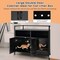 Cat Litter Box Cabinet with Storage Shelves Double Door MDF Metal